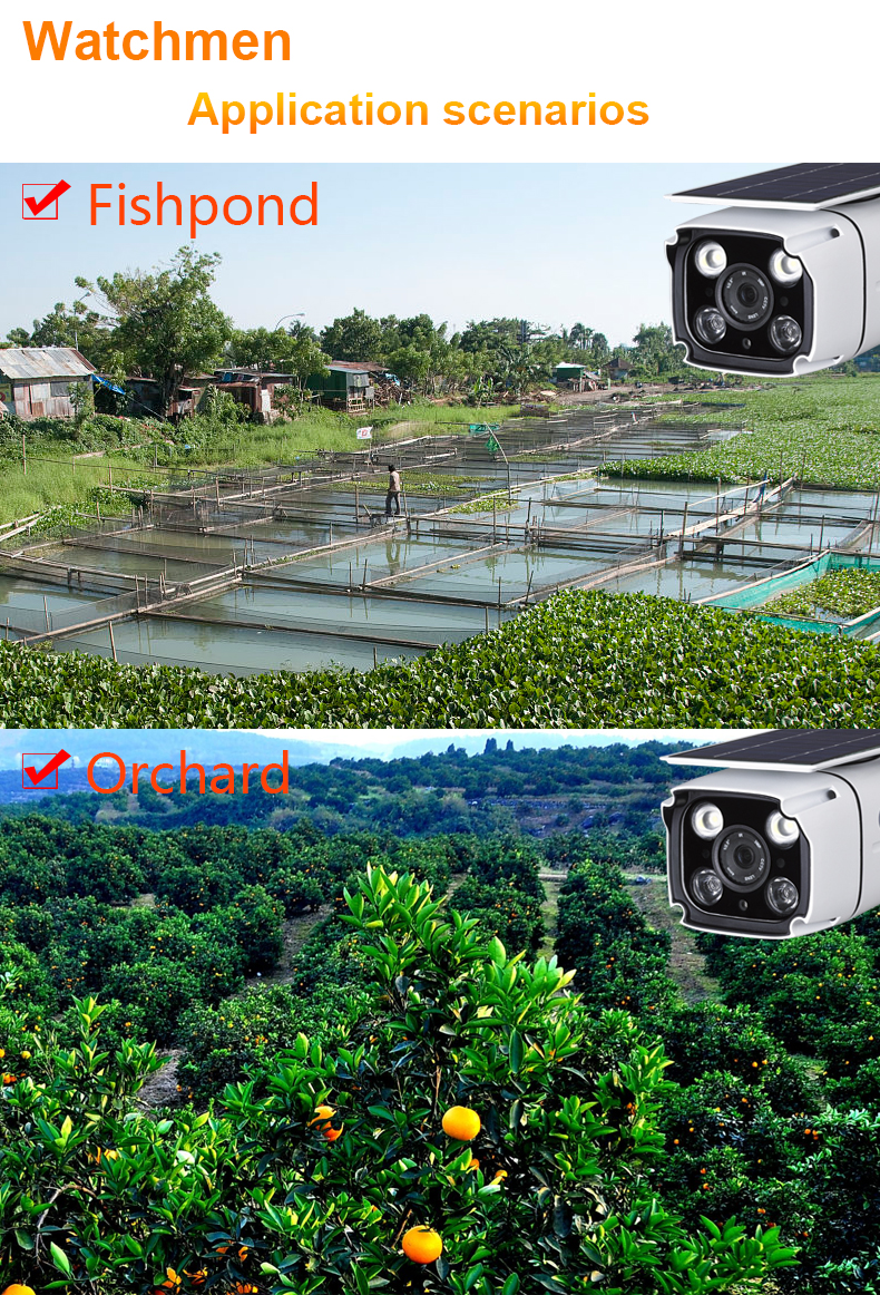 1080P solar outdoor sensor network camera